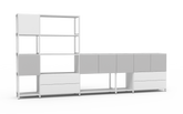 Pazls One Sideboard-Regal Weiß-Grau