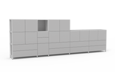 Pazls One Sideboard-Highboard Weiß-Grau