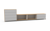 Pazls One Sideboard-Lowboard Eiche-Grau