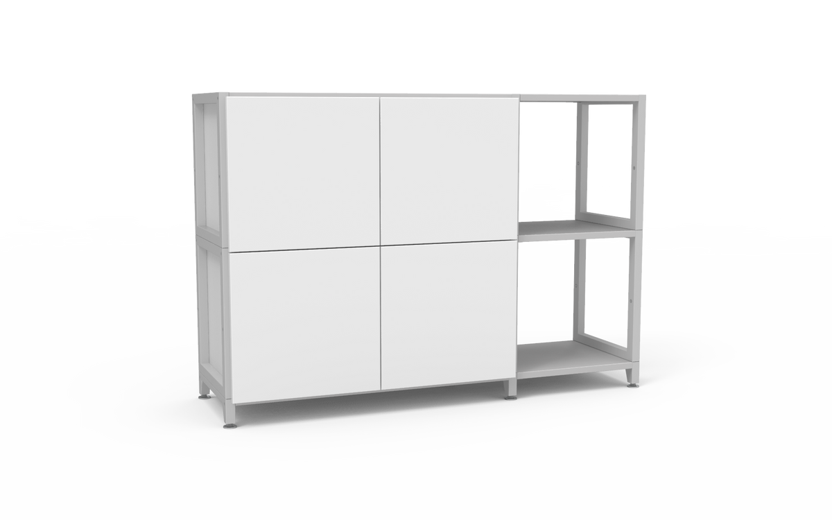Pazls One Sideboard Grau-Weiß