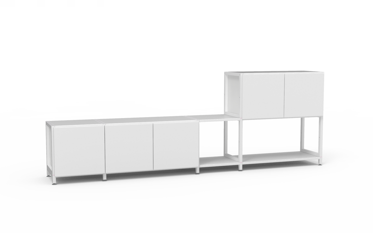 Pazls One Lowboard-Sideboard Weiß